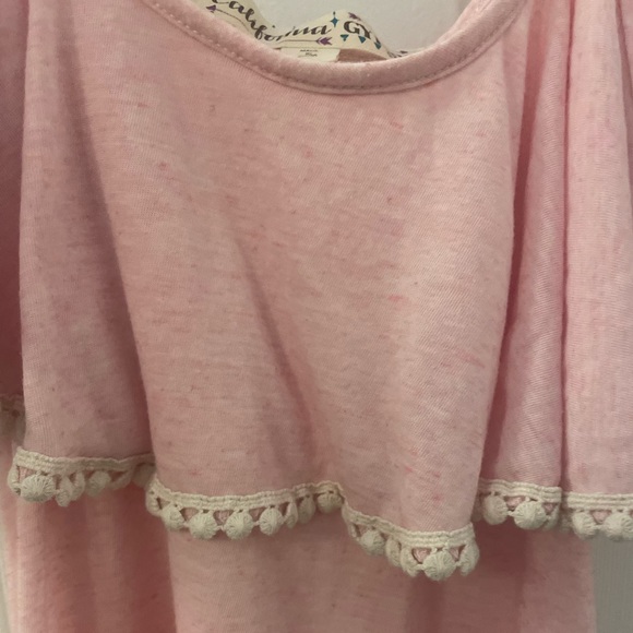 California GYPSY pink off the shoulder top with pompoms - Picture 4 of 5